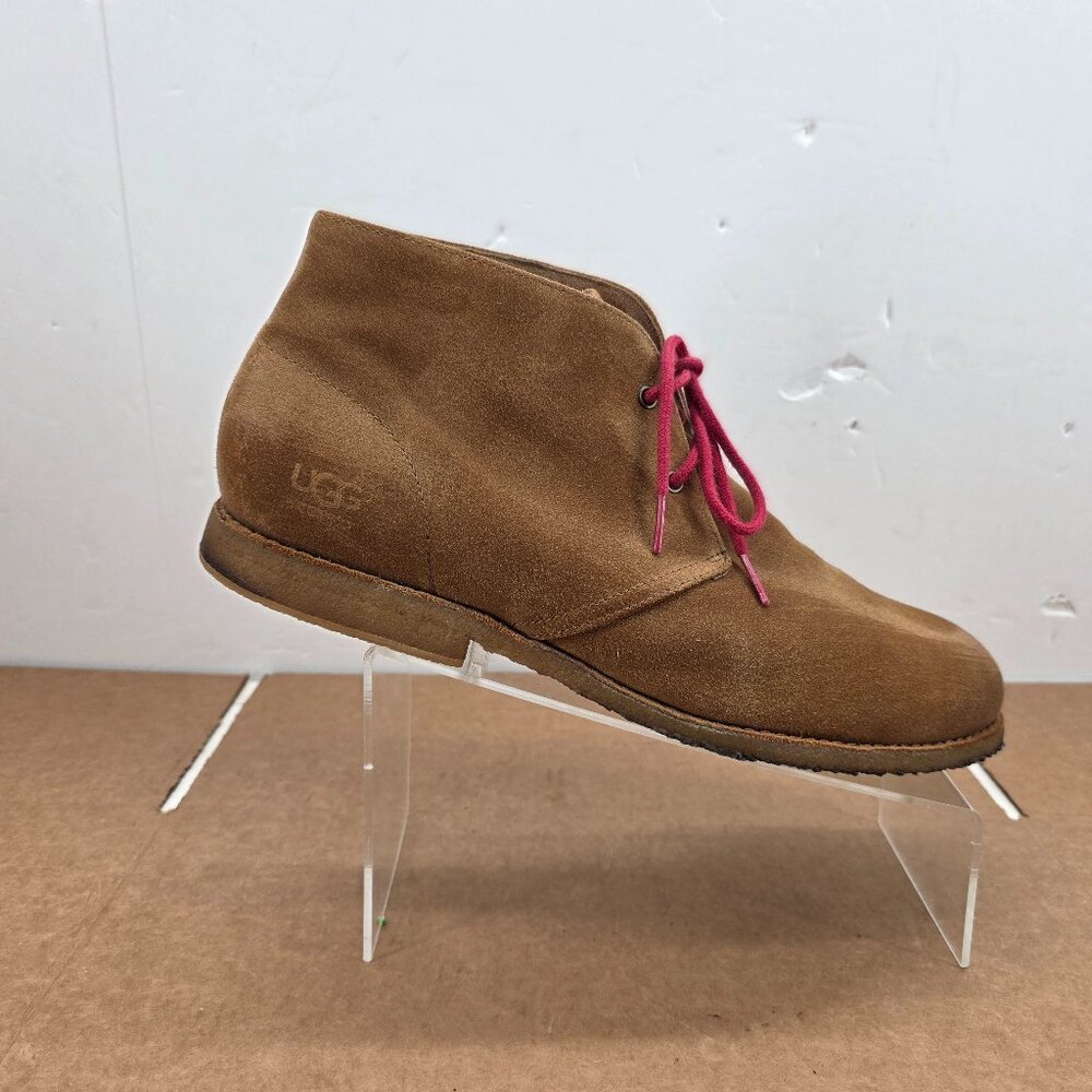 UGG LEIGHTON CHUKKA BOOT MENS  WATERPROOF CHESTNUT SUEDE Sz 13